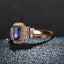 14K GOLD 0.65 CT NATURAL SAPPHIRE & DIAMOND RING
