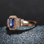 14K GOLD 0.65 CT NATURAL SAPPHIRE & DIAMOND RING