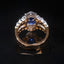 14K GOLD 3.78 CTW NATURAL SAPPHIRE & DIAMOND RING