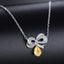 14K GOLD 0.21 CTW NATURAL YELLOW DIAMOND & DIAMOND NECKLACE