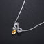 14K GOLD 0.21 CTW NATURAL YELLOW DIAMOND & DIAMOND NECKLACE