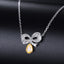14K GOLD 0.21 CTW NATURAL YELLOW DIAMOND & DIAMOND NECKLACE