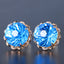14K GOLD 20.86 CTW NATURAL TOPAZ & DIAMOND EARRINGS