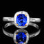 14K GOLD 1.15 CT NATURAL SAPPHIRE & DIAMOND RING