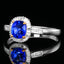 14K GOLD 1.15 CT NATURAL SAPPHIRE & DIAMOND RING