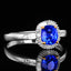 14K GOLD 1.15 CT NATURAL SAPPHIRE & DIAMOND RING