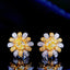 14K GOLD 1 CT NATURAL COLOR DIAMOND EARRINGS