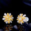 14K GOLD 1 CT NATURAL COLOR DIAMOND EARRINGS