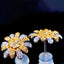 14K GOLD 1 CT NATURAL COLOR DIAMOND EARRINGS
