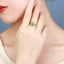 14K GOLD 1.07 CTW NATURAL TSAVORITE & RUBY RING