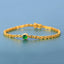14K GOLD 0.60 CTW VIVID GREEN NATURAL EMERALD & DIAMOND BRACELET