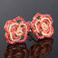 14K GOLD 0.62 CTW NATURAL RUBY & DIAMOND EARRINGS
