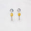 14K GOLD 0.56 CTW NATURAL YELLOW DIAMOND & DIAMOND EARRINGS