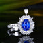 14K GOLD 3.98 CTW NATURAL SAPPHIRE & DIAMOND RING/PENDANT( WITHOUT CHAIN )