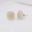14K GOLD 1.18 CTW NATURAL YELLOW DIAMOND & DIAMOND EARRINGS