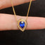 14K GOLD 1.15 CT NATURAL SAPPHIRE & DIAMOND NECKLACE