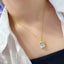 14K GOLD 7.10 CT NATURAL AQUAMARINE & SAPPHIRE PENDANT( WITHOUT CHAIN )