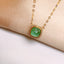 14K GOLD 0.70 CT NATURAL EMERALD & DIAMOND NECKLACE