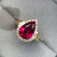 14K GOLD 4.67 CTW NATURAL TOURMALINE & DIAMOND RING