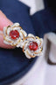 14K GOLD 1.78 CTW NATURAL RUBY & DIAMOND EARRINGS