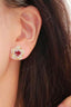 14K GOLD 1.78 CTW NATURAL RUBY & DIAMOND EARRINGS