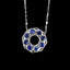 14K GOLD 1.39 CT NATURAL SAPPHIRE & SAPPHIRE NECKLACE
