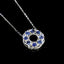 14K GOLD 1.39 CT NATURAL SAPPHIRE & SAPPHIRE NECKLACE