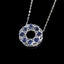 14K GOLD 1.39 CT NATURAL SAPPHIRE & SAPPHIRE NECKLACE