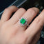 14K GOLD 2.35 CTW VIVID GREEN NATURAL EMERALD & DIAMOND RING