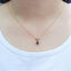 14K GOLD 1.0 CT NATURAL SAPPHIRE & DIAMOND NECKLACE