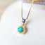 14K GOLD 0.32 CTW NATURAL OPAL & SAPPHIRE NECKLACE