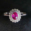 14K GOLD 0.55 CT NATURAL RUBY & DIAMOND RING