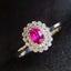 14K GOLD 0.55 CT NATURAL RUBY & DIAMOND RING