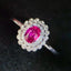 14K GOLD 0.55 CT NATURAL RUBY & DIAMOND RING