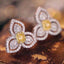 14K GOLD 1.00 CT NATURAL COLOR DIAMOND EARRINGS