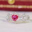 14K GOLD 0.64 CTW NATURAL RUBY & DIAMOND RING