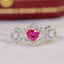14K GOLD 0.64 CTW NATURAL RUBY & DIAMOND RING