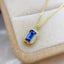 14K GOLD 0.70 CT NATURAL SAPPHIRE & DIAMOND NECKLACE
