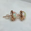 14K GOLD 4.00 CT NATURAL OPAL & DIAMOND EARRINGS