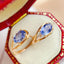 14K GOLD 1.30 CT NATURAL SAPPHIRE EARRINGS