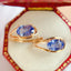 14K GOLD 1.30 CT NATURAL SAPPHIRE EARRINGS