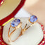14K GOLD 1.30 CT NATURAL SAPPHIRE EARRINGS