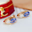 14K GOLD 1.30 CT NATURAL SAPPHIRE EARRINGS