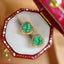 14K GOLD 1.00 CT NATURAL EMERALD & DIAMOND EARRINGS