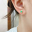 14K GOLD 1.00 CT NATURAL EMERALD & DIAMOND EARRINGS