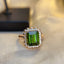 14K GOLD 4.25 CT NATURAL TOURMALINE & DIAMOND RING