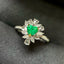 14K GOLD 1.21 CTW VIVID GREEN NATURAL EMERALD & DIAMOND RING/PENDANT( WITHOUT CHAIN )