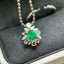 14K GOLD 1.21 CTW VIVID GREEN NATURAL EMERALD & DIAMOND RING/PENDANT( WITHOUT CHAIN )