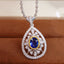 14K GOLD 1.17 CTW NATURAL SAPPHIRE & DIAMOND PENDANT( WITHOUT CHAIN )