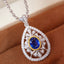 14K GOLD 1.17 CTW NATURAL SAPPHIRE & DIAMOND PENDANT( WITHOUT CHAIN )